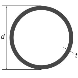 21.3 x 3.0 circular hollow section S235
