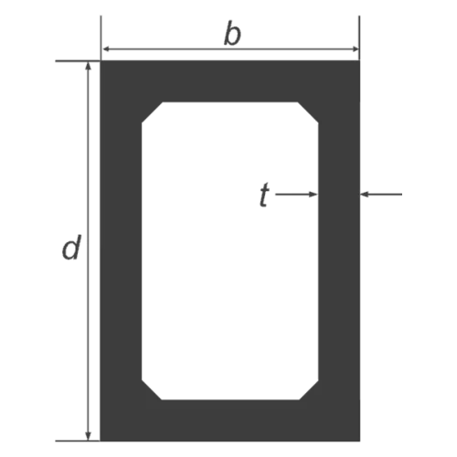 60 x 40 x 4.0 rectangular hollow section S235