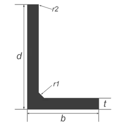 40 x 25 x 4 mild steel unequal angle S275